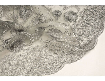 Mesh Embroidered Francesca Light Grey