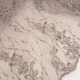 Netz Bestickt Penelope Diamanten Glitter Mauve