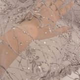 Mesh Embroidered  Penelope Diamond Glitters Mauve