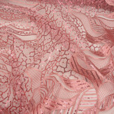 Mesh Embroidered  Sequins Daphne Old Pink