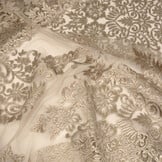 Mesh Geborduurd Alice Taupe