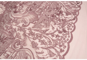 Mesh Embroidered Hannah Dark Old Pink