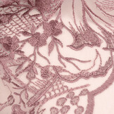 Mesh Geborduurd Hannah Donker Oud Roze