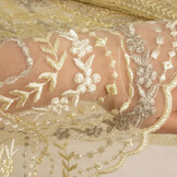 Mesh Embroidered Abigail Light Yellow