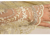 Mesh Embroidered Abigail Light Yellow
