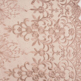 Mesh Geborduurd Hyacinth Glitter met Parel Poeder Roze