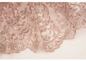 Mesh Embroidered Hyacinth Glitter with Pearl Powder Pink