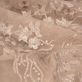 Mesh Geborduurd Nicola Glitter Nude Poeder Roze