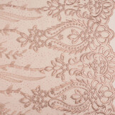 Mesh Embroidered Mary Glitter with Pearl Powder Pink