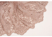 Mesh Embroidered Mary Glitter with Pearl Powder Pink