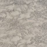 Mesh Embroidered Mary Glitter with Pearl Silver