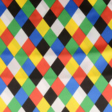 Poly Satijn Bedrukt Kleine Ruit Multi 1
