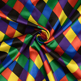 Poly Satin Printed Small Diamond Multi 2