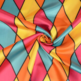 Poly Satin Printed Large Diamond Multi 2