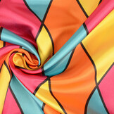 Poly Satin Printed Large Diamond Multi 2