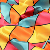 Poly Satin Printed Large Diamond Multi 2