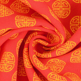 Bi-Stretch Printed Lucky Coin Red