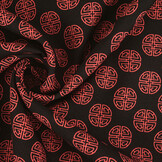 Bi-Stretch Printed Lucky Coin Black