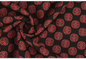 Bi-Stretch Bedruckt Glücksmünze Schwarz