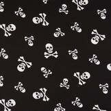 Bi-Stretch Printed Pirate Skull Black