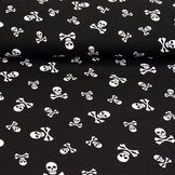 Bi-Stretch Printed Pirate Skull Black