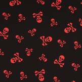Bi-Stretch Printed Pirate Skull Red