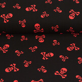 Bi-Stretch Printed Pirate Skull Red