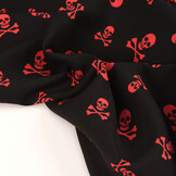 Bi-Stretch Printed Pirate Skull Red