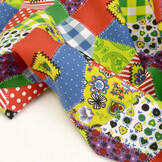 Bi-Stretch Printed Patchwork Multi Color