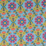 Sweatstoff Alpenfleece Robin Blumen Hellblau