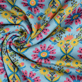 Jogging Alpenfleece Robin Flowers Light Blue