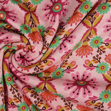 Sweatstoff Alpenfleece Robin Blumen Hellrosa