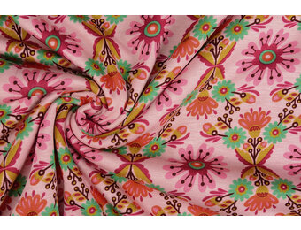 Jogging Alpenfleece Robin Flowers Light Pink