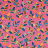 Jogging Alpenfleece Wende Leaves Fuchsia