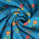 Jogging Alpenfleece Reva Bloemen Blauw