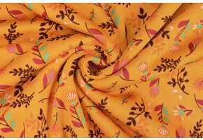 Jogging Alpenfleece Reva Bloemen Oranje Oker