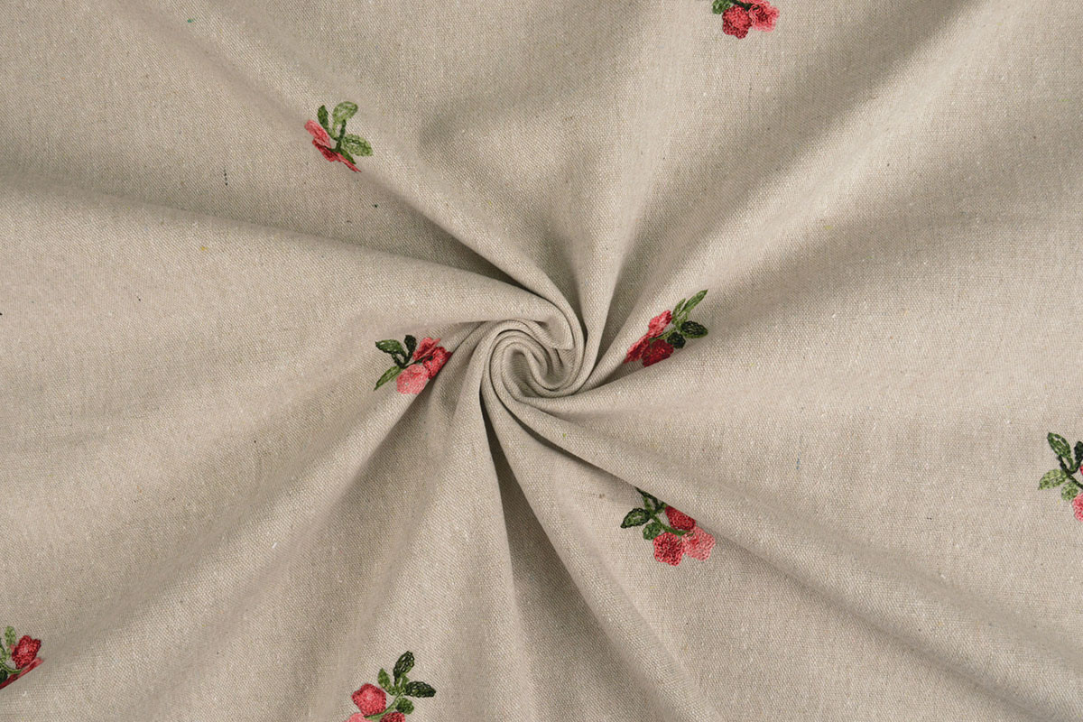 Linnen Katoen Geborduurd Yonna