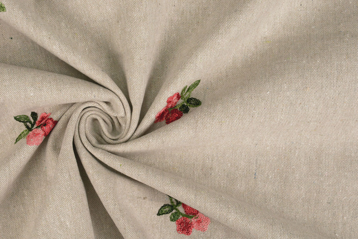 Linnen Katoen Geborduurd Yonna