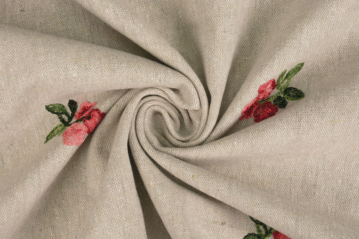 Linnen Katoen Geborduurd Yonna