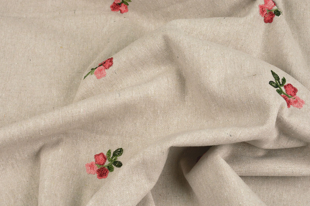 Linnen Katoen Geborduurd Yonna