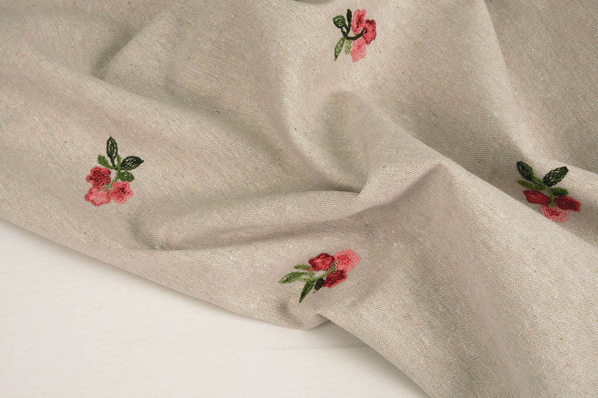 Linnen Katoen Geborduurd Yonna