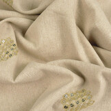 Linen Cotton Embroidered Sequins Lux