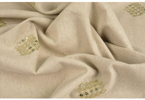 Linen Cotton Embroidered Sequins Lux