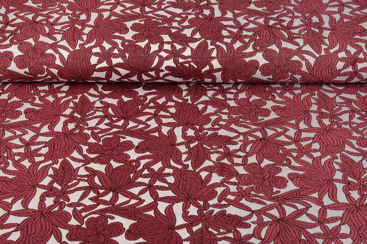 Brocade Edwina Wine Red