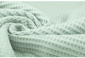 Waffle Pique Fabric Light Old Green