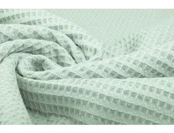 Waffelpiqué Baumwolle Hell Altgrün