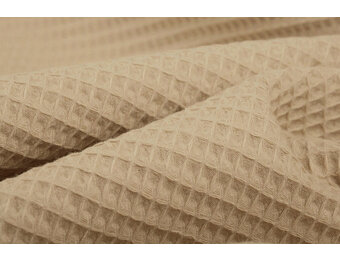 Waffelpiqué Baumwolle Sand