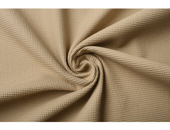 Mini Waffelpiqué Baumwolle Sand