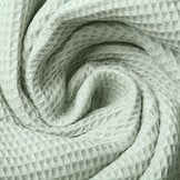 Mini Wafel Katoen Licht Oud Groen
