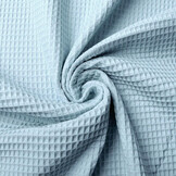 Waffelpiqué Baumwolle Babyblau